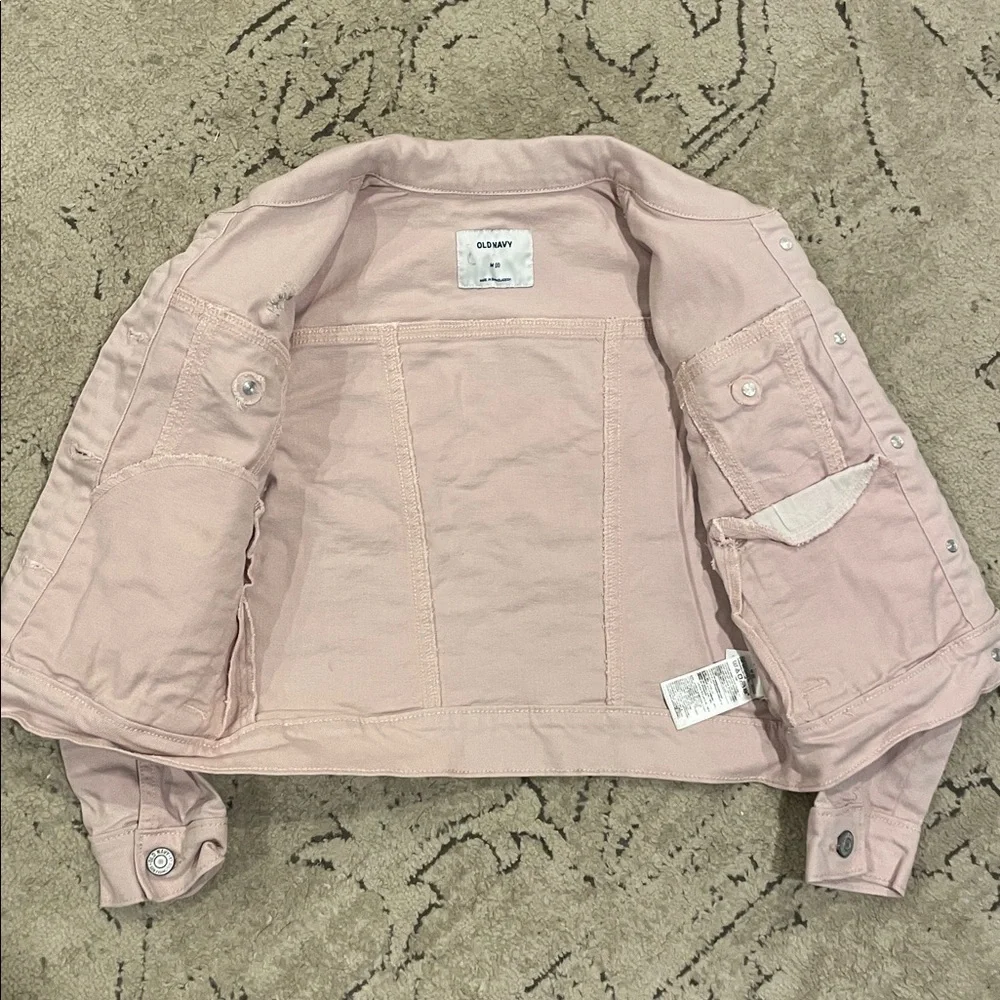 Old Navy Light Pink Girls' Denim Jacket - Button Front